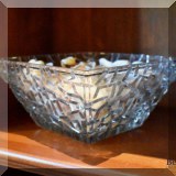 G07. Tiffany and Co. ”Sierra“ crystal bowl filled with shells. 4.5”h x 9”w x 9”d - $75